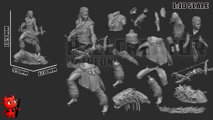 Aloy | 3D Printed Resin Model | Unpainted or Hand-Painted