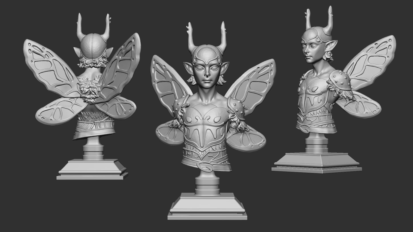 Amber Wing Warden Bust - Resin Bust based of Fantasy tabletop gaming / DnD/Pathfinder/Etc