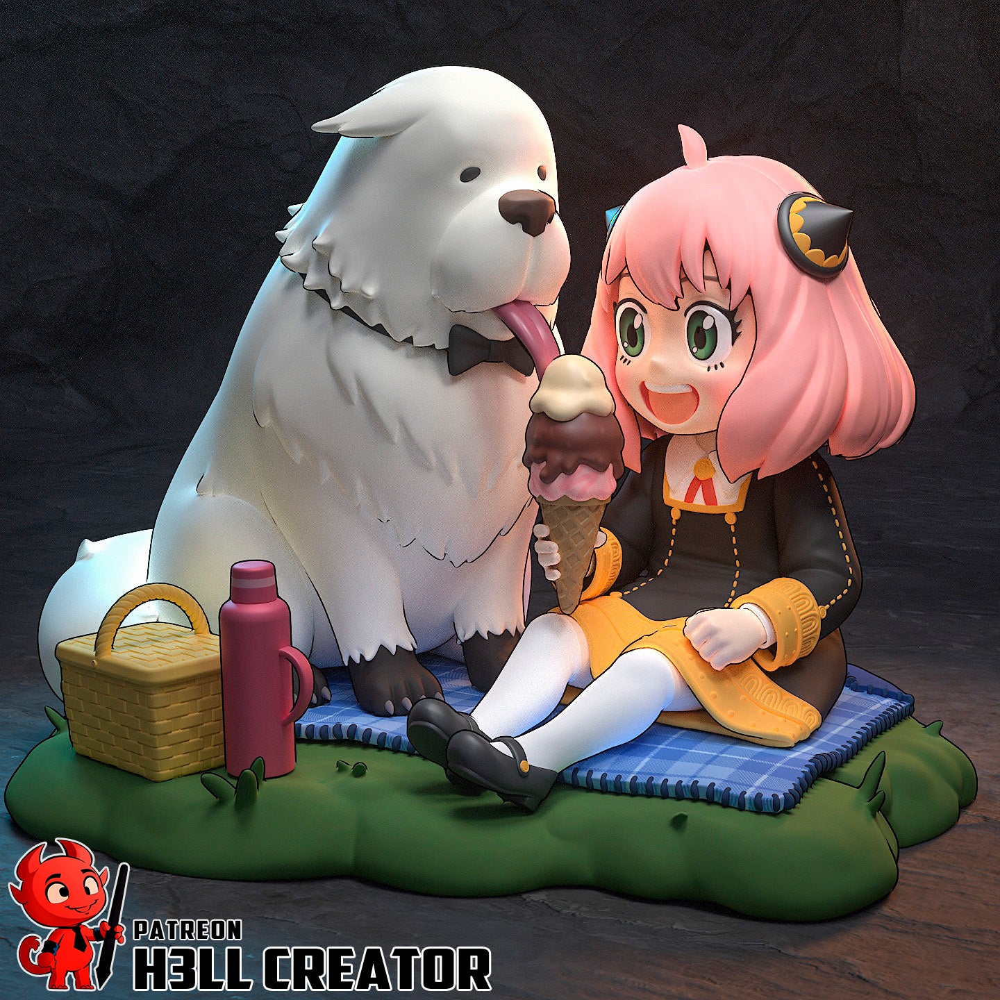 Anya | 3D Printed Resin Model | Unpainted or Hand-Painted