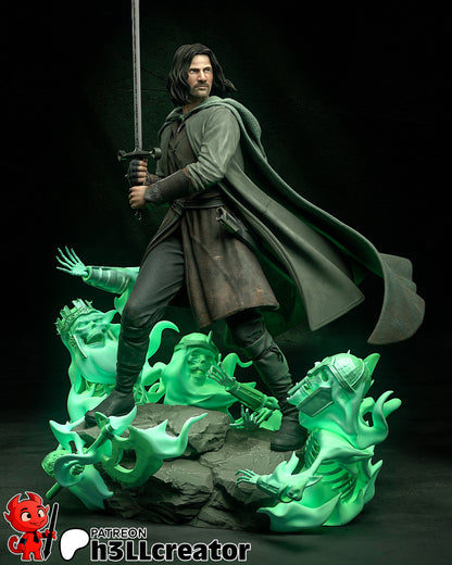 Aragorn | 3D Printed Resin Model | Unpainted or Hand-Painted
