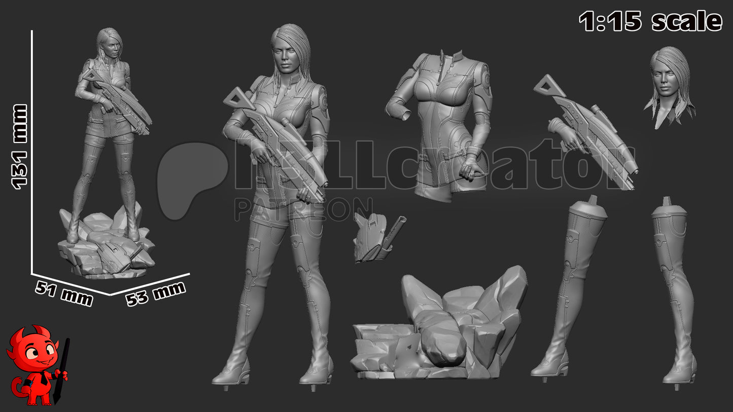 Ashley Williams | 3D Printed Resin Model | Unpainted or Hand-Painted