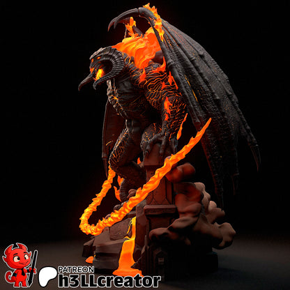 The Balrog | 3D Printed Resin Model | Unpainted or Hand-Painted