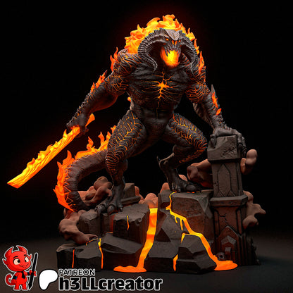 The Balrog | 3D Printed Resin Model | Unpainted or Hand-Painted