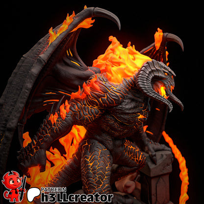 The Balrog | 3D Printed Resin Model | Unpainted or Hand-Painted