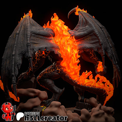 The Balrog | 3D Printed Resin Model | Unpainted or Hand-Painted