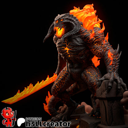 The Balrog | 3D Printed Resin Model | Unpainted or Hand-Painted