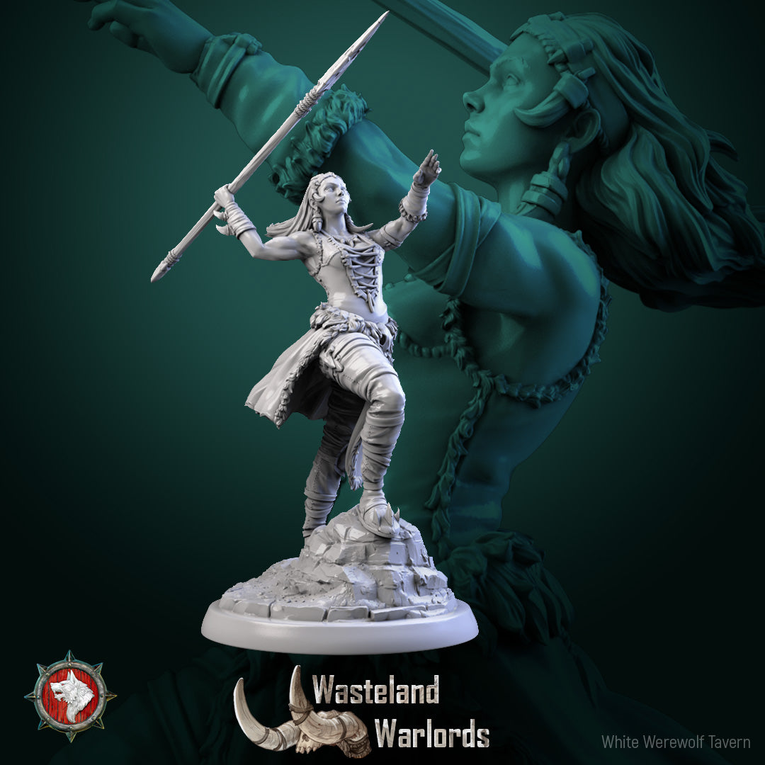 Barbarian Warlord Female Miniatures – 32 mm Resin Models by White Werewolf Tavern