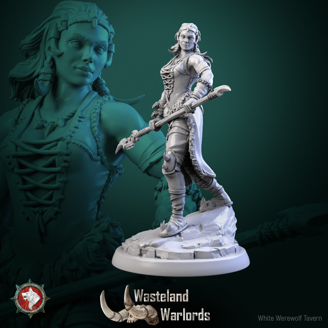 Barbarian Warlord Female Miniatures – 32 mm Resin Models by White Werewolf Tavern