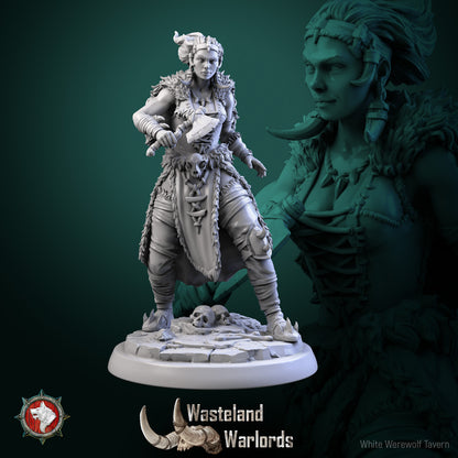 Barbarian Warlord Female Miniatures – 32 mm Resin Models by White Werewolf Tavern