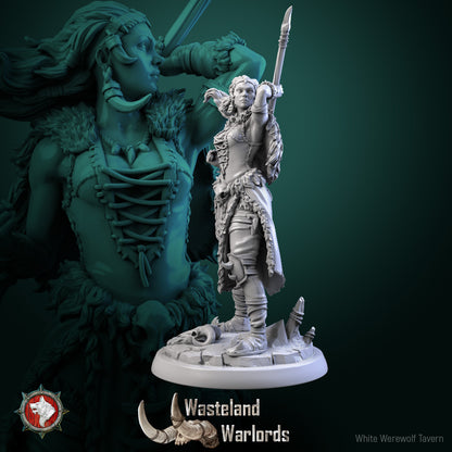 Barbarian Warlord Female Miniatures – 32 mm Resin Models by White Werewolf Tavern