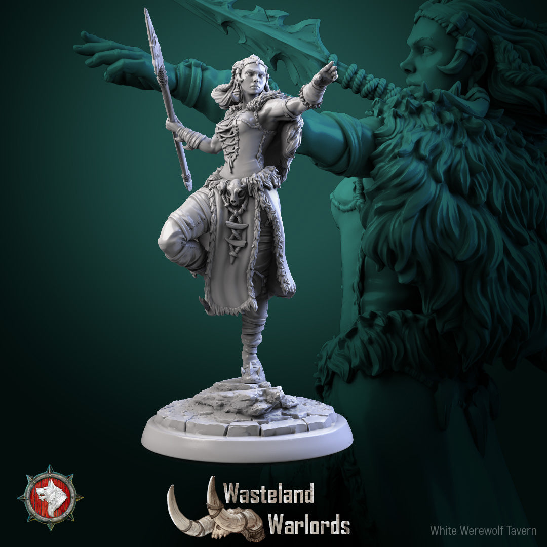 Barbarian Warlord Female Miniatures – 32 mm Resin Models by White Werewolf Tavern