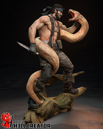 Solid Snake "Big Boss" | 3D Printed Resin Model | Unpainted or Hand-Painted
