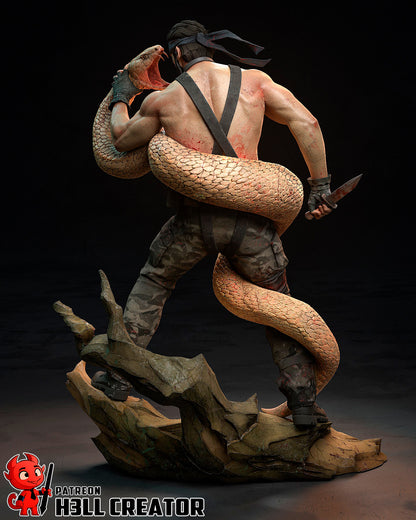 Solid Snake "Big Boss" | 3D Printed Resin Model | Unpainted or Hand-Painted