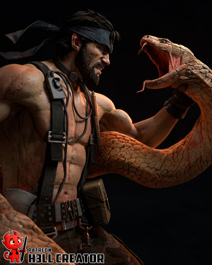 Solid Snake "Big Boss" | 3D Printed Resin Model | Unpainted or Hand-Painted