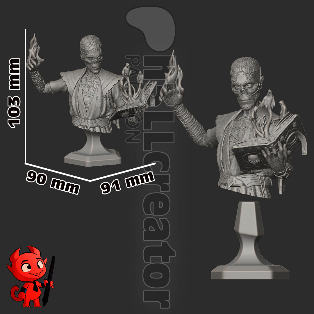 Withers Bust | Baldur's Gate 3 (fan art) | Resin 3d Printed | High Detail and Quality