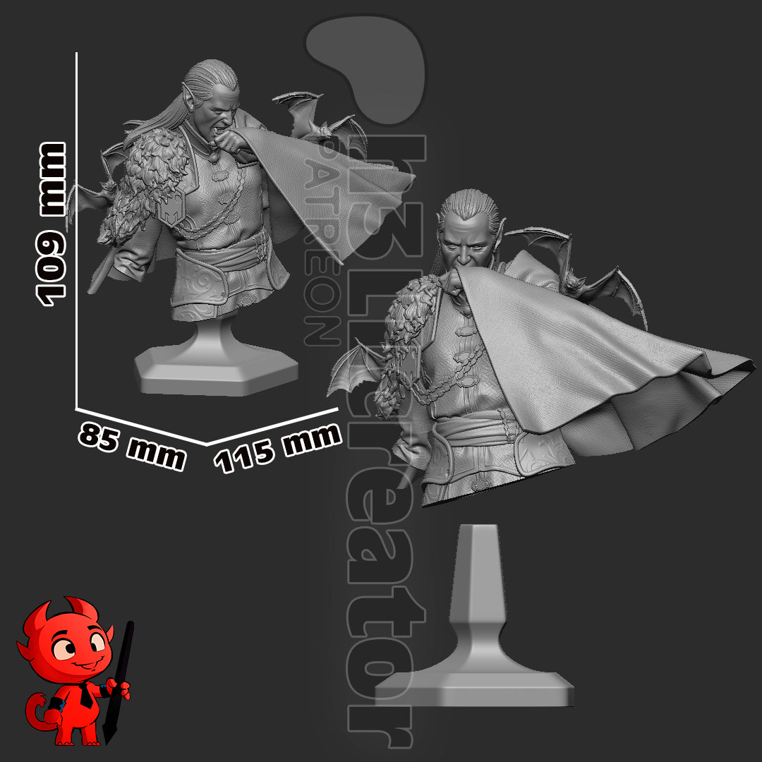 Strahd Von Zarovich | 3D Printed Resin Model | Unpainted or Hand-Painted
