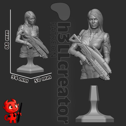 Ashley Williams | 3D Printed Resin Model | Unpainted or Hand-Painted