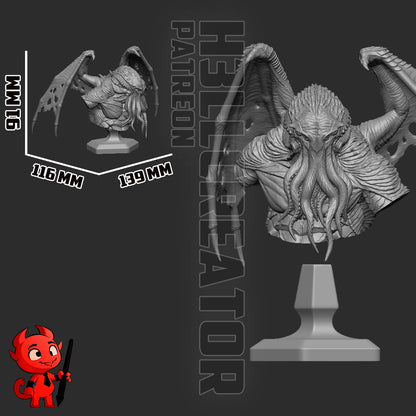 Cthulhu | 3D Printed Resin Model | Unpainted or Hand-Painted