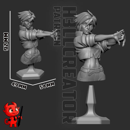 Invisigal | 3D Printed Resin Model | Unpainted or Hand-Painted