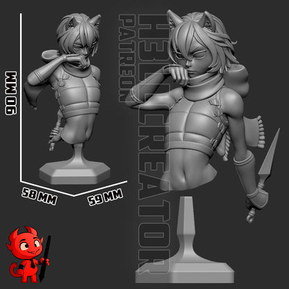 Izutsumi | 3D Printed Resin Model | Unpainted or Hand-Painted