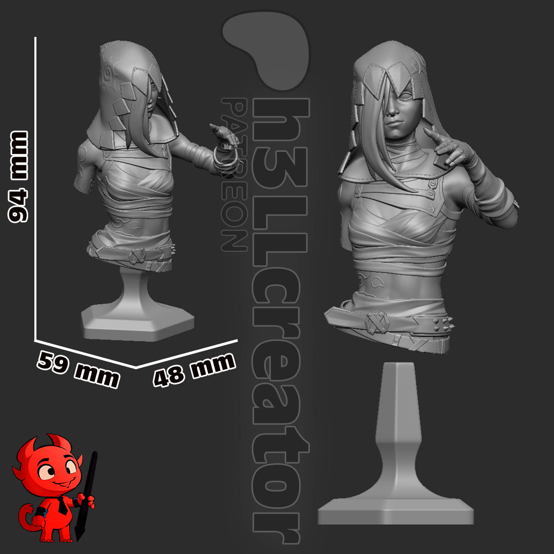 Jinx | 3D Printed Resin Model | Unpainted or Hand-Painted
