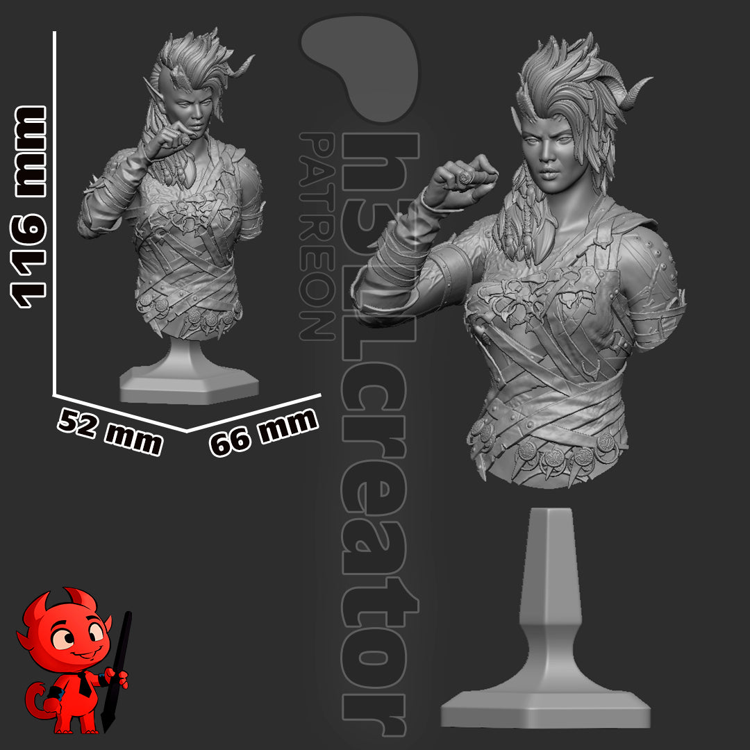 Karlach | 3D Printed Resin Model | Unpainted or Hand-Painted