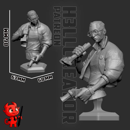 Disco Elysium | 3D Printed Resin Model | Unpainted or Hand-Painted