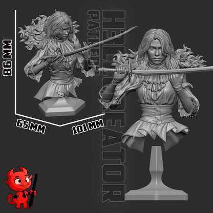 Maelle | 3D Printed Resin Model | Unpainted or Hand-Painted