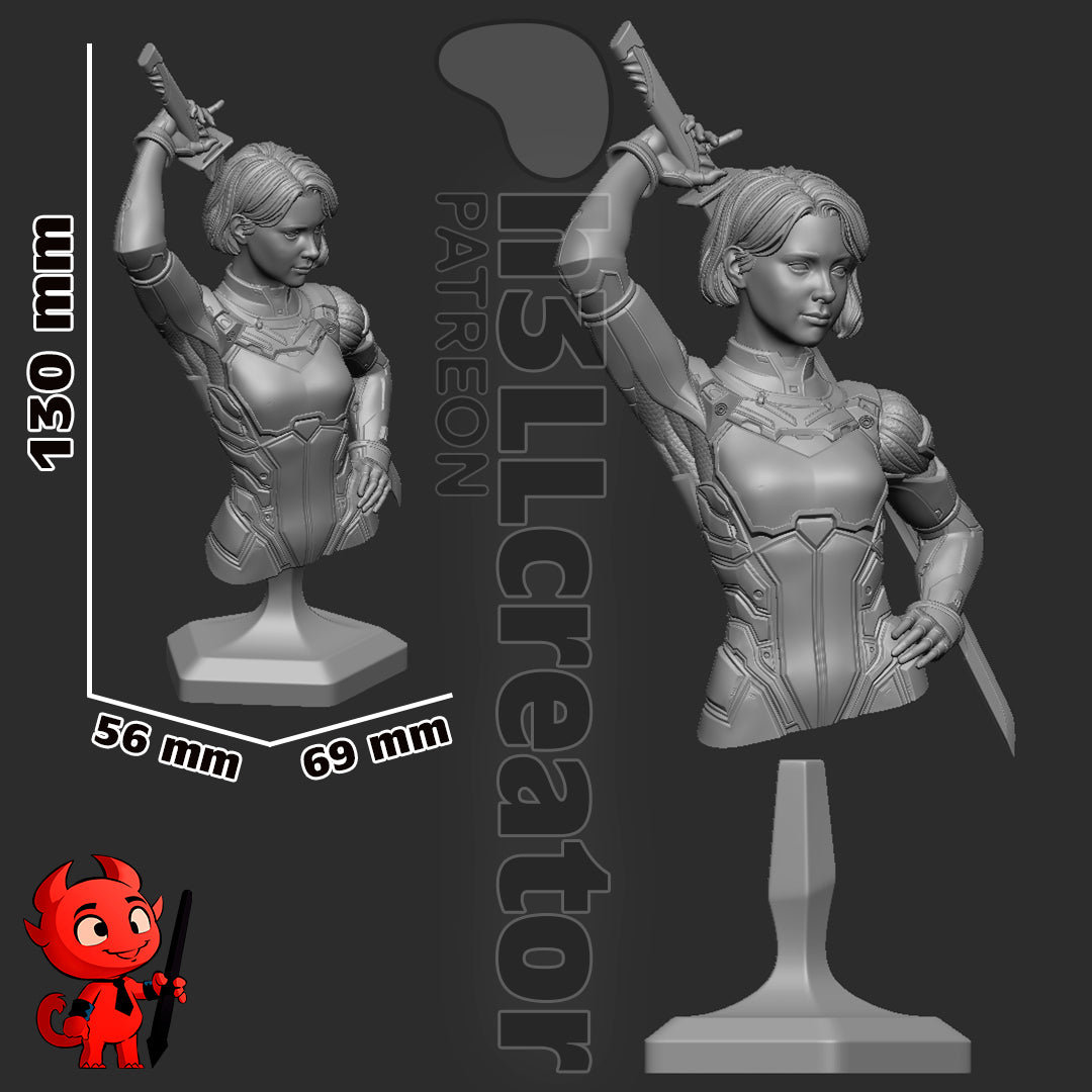 Mio | 3D Printed Resin Model | Unpainted or Hand-Painted