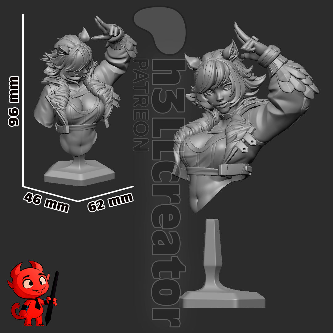 Squirrel Girl | 3D Printed Resin Model | Unpainted or Hand-Painted