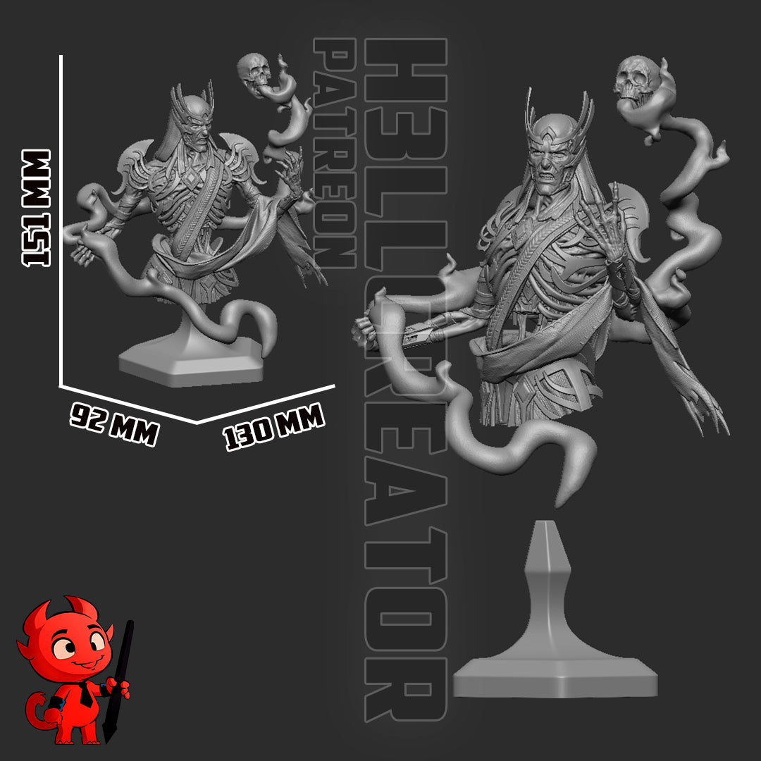 Vecna | 3D Printed Resin Model | Unpainted or Hand-Painted