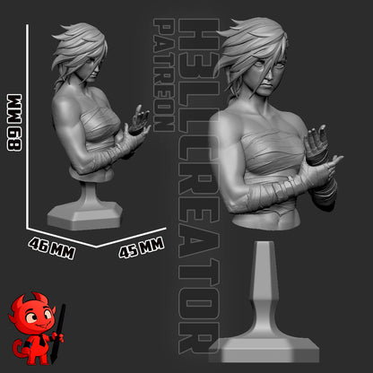 Vi - Arena Fighter | 3D Printed Resin Model | Unpainted or Hand-Painted