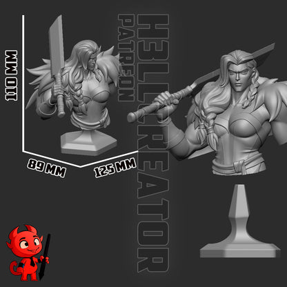 Yasha | 3D Printed Resin Model | Unpainted or Hand-Painted