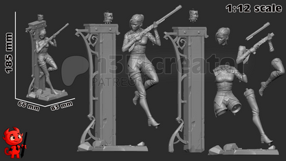 Caitlyn | 3D Printed Resin Model | Unpainted or Hand-Painted