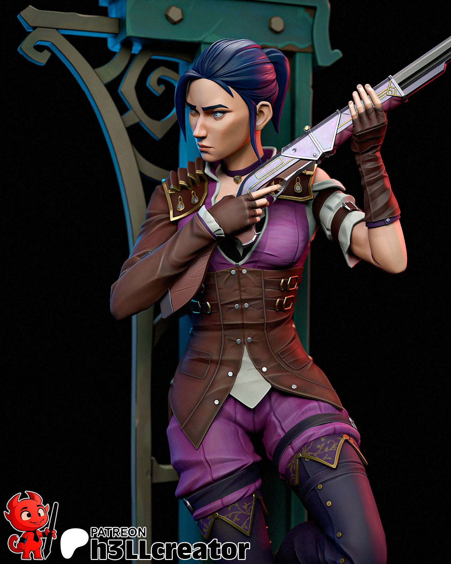 Caitlyn | 3D Printed Resin Model | Unpainted or Hand-Painted