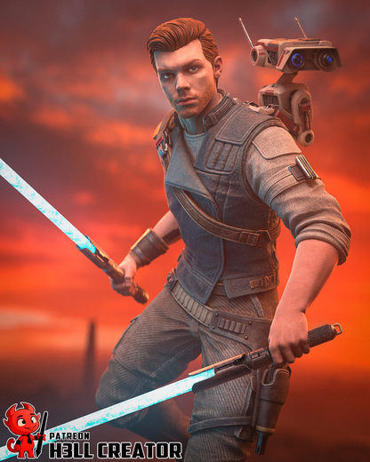 Cal Kestis | 3D Printed Resin Model | Unpainted or Hand-Painted