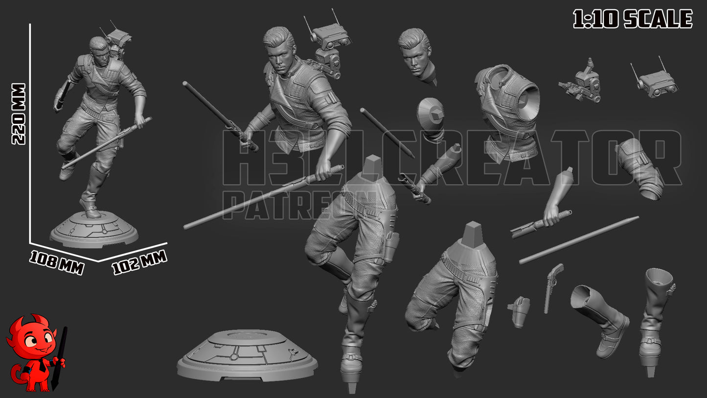 Cal Kestis | 3D Printed Resin Model | Unpainted or Hand-Painted