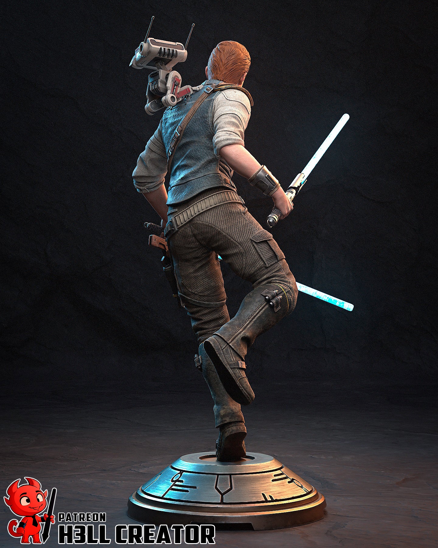 Cal Kestis | 3D Printed Resin Model | Unpainted or Hand-Painted