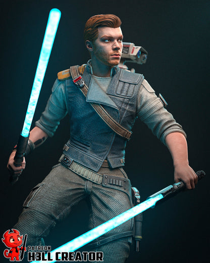 Cal Kestis | 3D Printed Resin Model | Unpainted or Hand-Painted