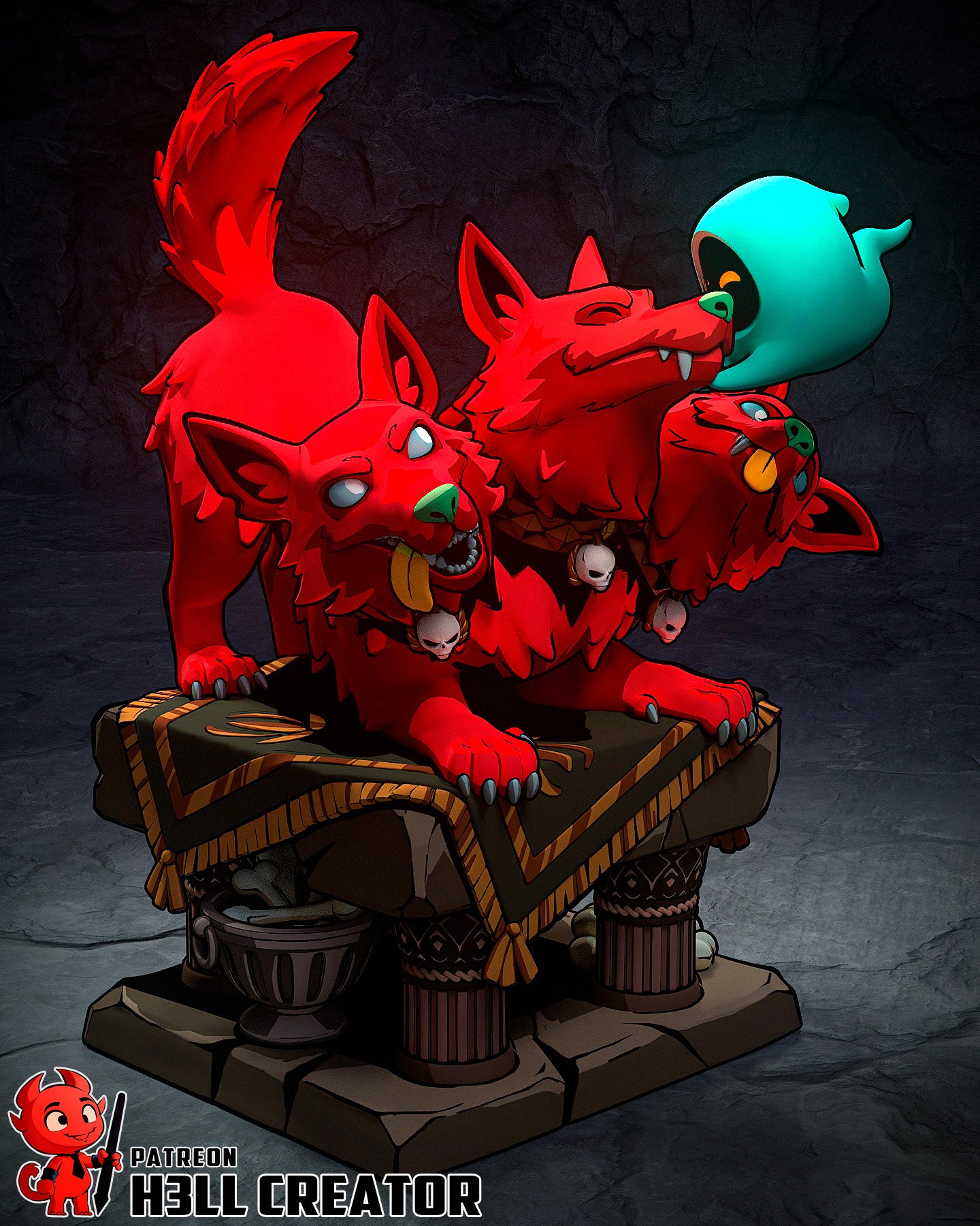 Cerberus | 3D Printed Resin Model | Unpainted or Hand-Painted