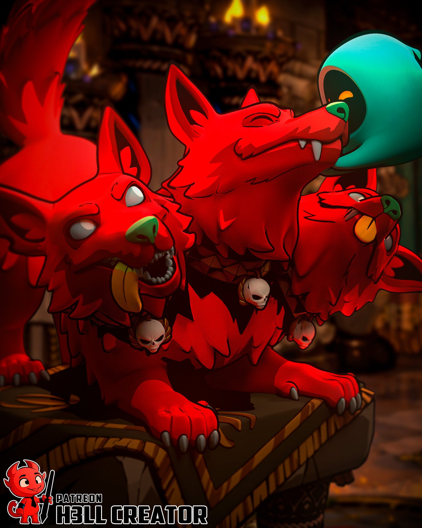 Cerberus | 3D Printed Resin Model | Unpainted or Hand-Painted