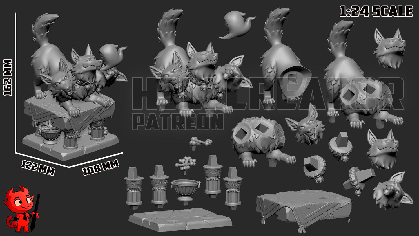 Cerberus | 3D Printed Resin Model | Unpainted or Hand-Painted
