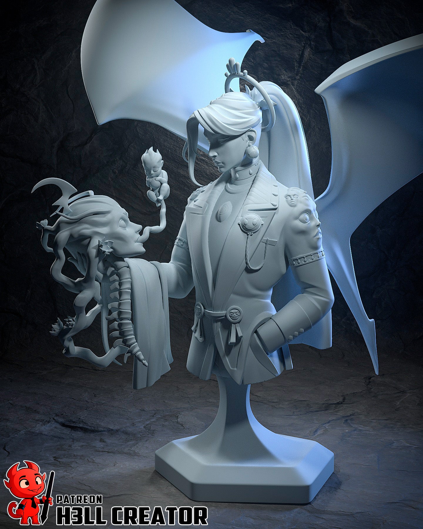 Chaos | 3D Printed Resin Model | Unpainted or Hand-Painted