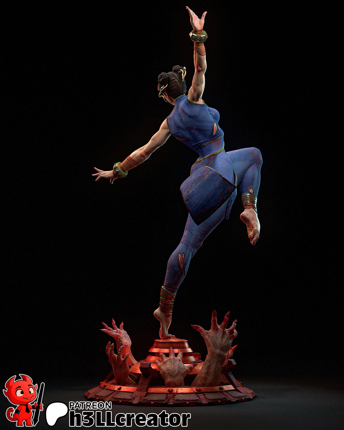 Chun Li | 3D Printed Resin Model | Unpainted or Hand-Painted