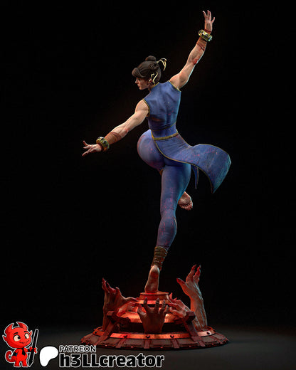 Chun Li | 3D Printed Resin Model | Unpainted or Hand-Painted
