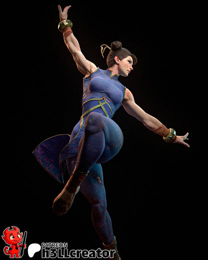 Chun Li | 3D Printed Resin Model | Unpainted or Hand-Painted