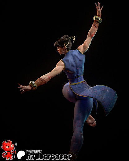 Chun Li | 3D Printed Resin Model | Unpainted or Hand-Painted