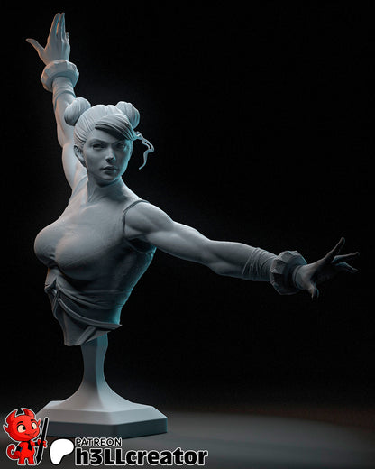 Chun Li | 3D Printed Resin Model | Unpainted or Hand-Painted