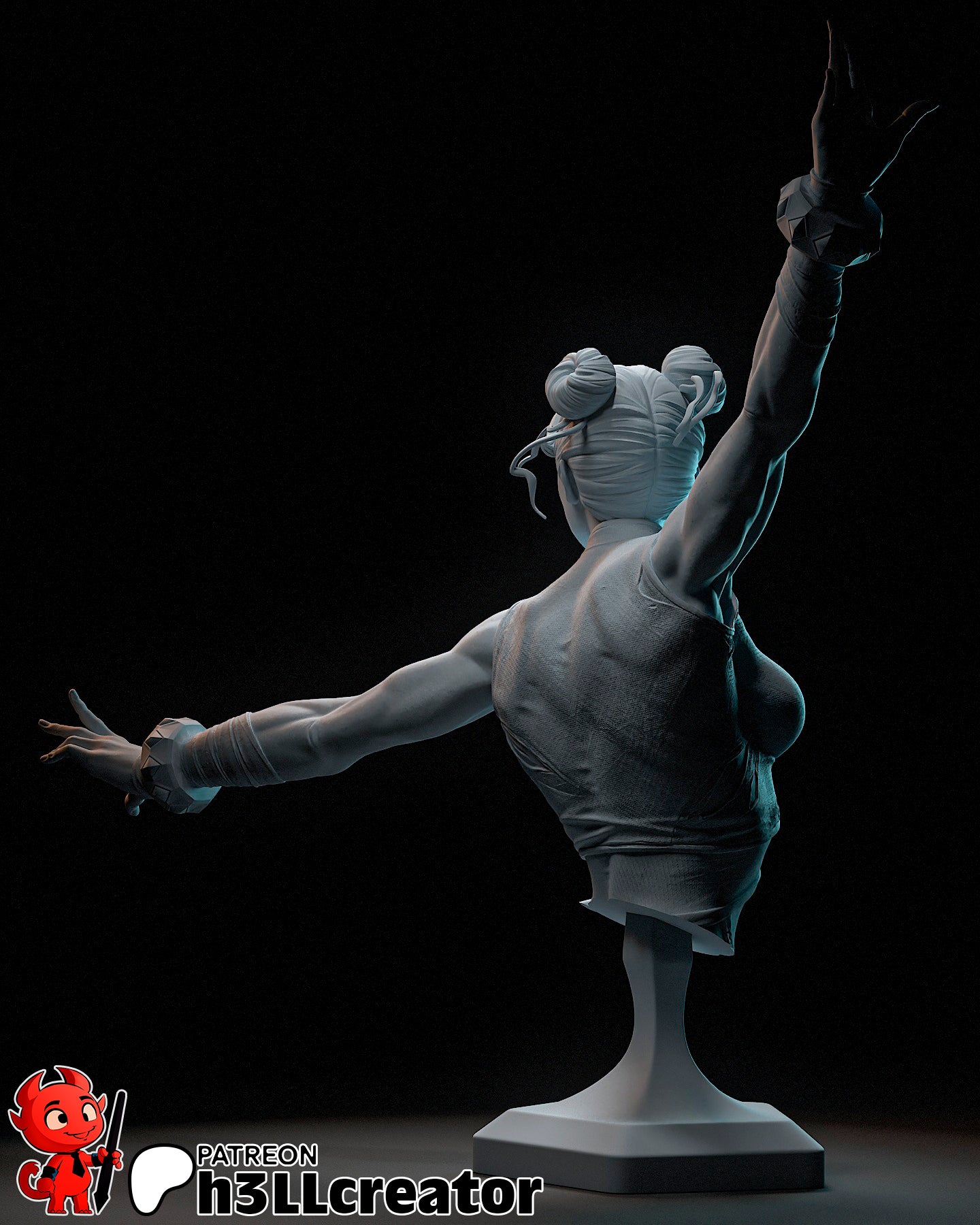 Chun Li | 3D Printed Resin Model | Unpainted or Hand-Painted