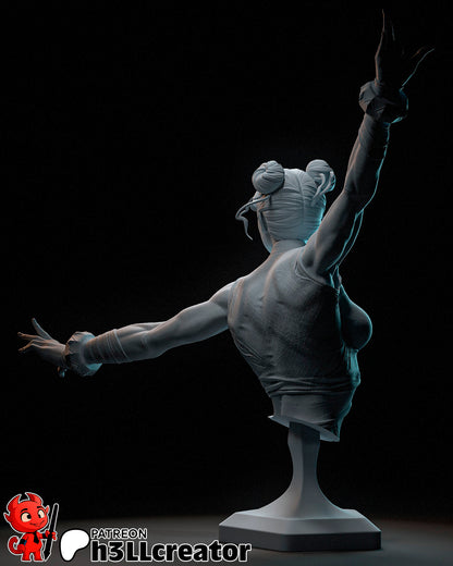 Chun Li | 3D Printed Resin Model | Unpainted or Hand-Painted